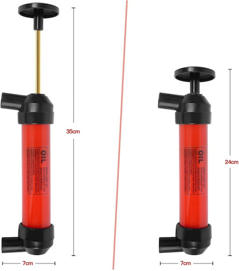 Pompă Manuală de Transfer Lichide cu 2 Furtunuri 130cm Adaptoare Incluse Umflare Anvelope Bicicletă Mingi Bărci Gonflabile Transfer Vin Combustibili Ulei