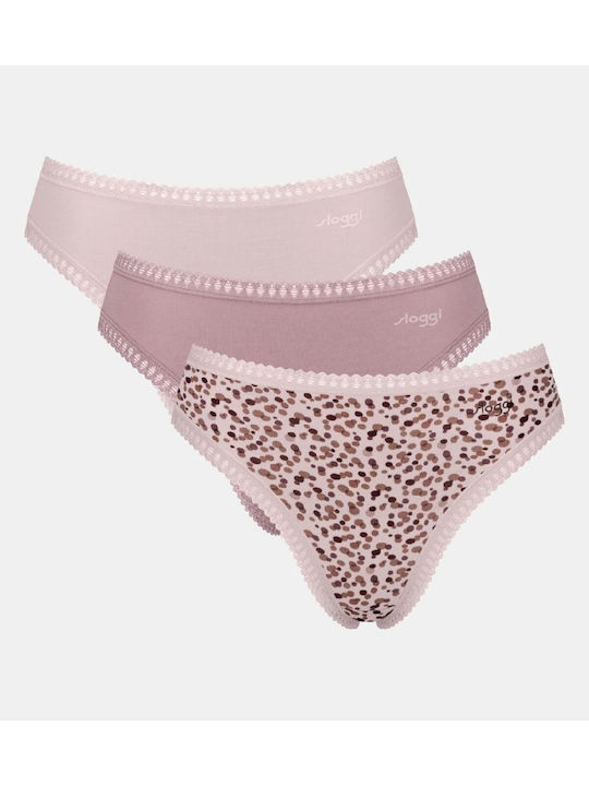 H High Βαμβακερά Дамско Слип 3Pack Mocha