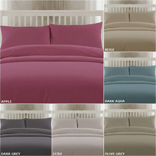 Melinen Σετ Μαξιλαροθήκες με Φάσα Olive/grey 53x72εκ.