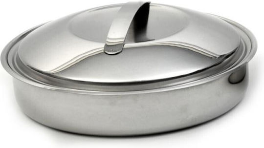 Cook-Shop Baking Pan with Lid Made of Stainless Steel 33cm