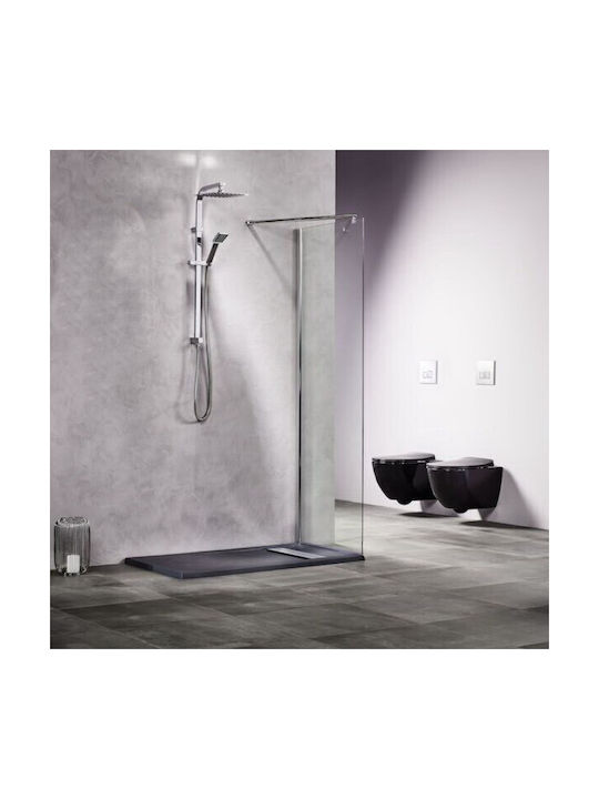 Tema Divider de verandă Duș cu Glisare Ușă 90x180cm Chrome