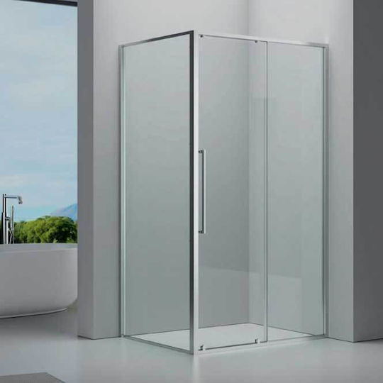 Devon Shower Screen for Shower with Sliding Door 97-100x200cm Chrome