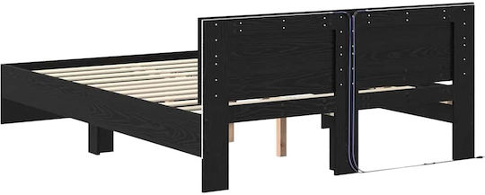 Легло Куинсайз Дървено Black Beech с Ламели за Матрак 160x200см