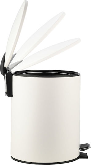 Coș De Hârtie Pentru Baie Classic Închidere Lentă 5 L Mat Alb
