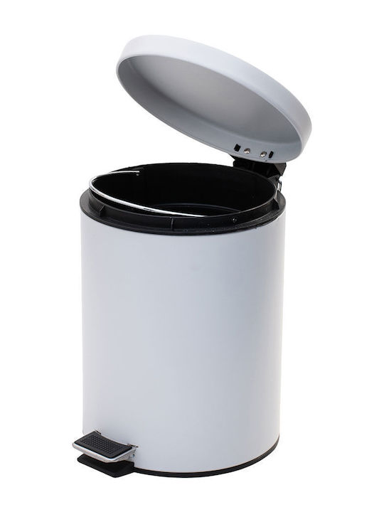 Bathroom Trash Can Classic Soft Close 5L Matte White