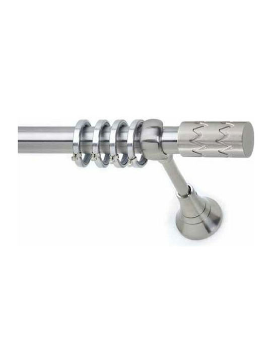 Anartisi Metallic Curtain Pole S22 Single Φ25mm 200cm Nickel Satin