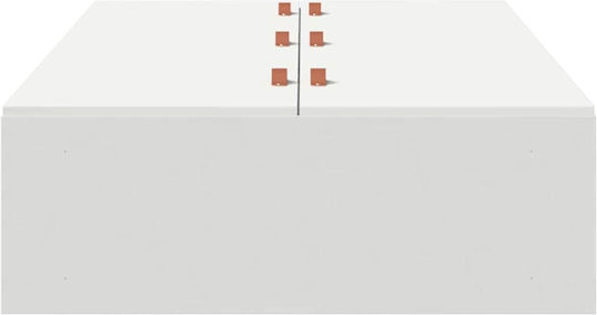 Single Wooden Bed White with Slats for Mattress 80x200cm 3335333