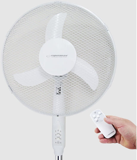 Esperanza Ανεμιστήρας Ορθοστάτης 45W Διαμέτρου 40cm Λευκός