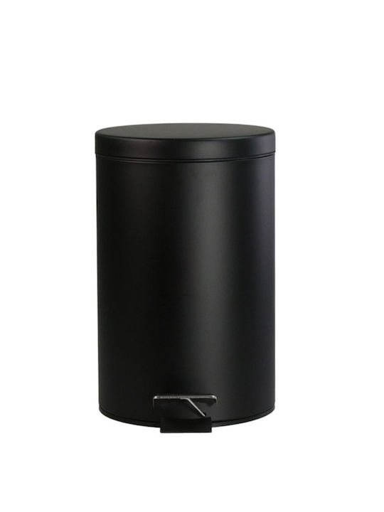 Viosarp Waste Bin Waste Metallic with Pedal Black 20lt 1pcs