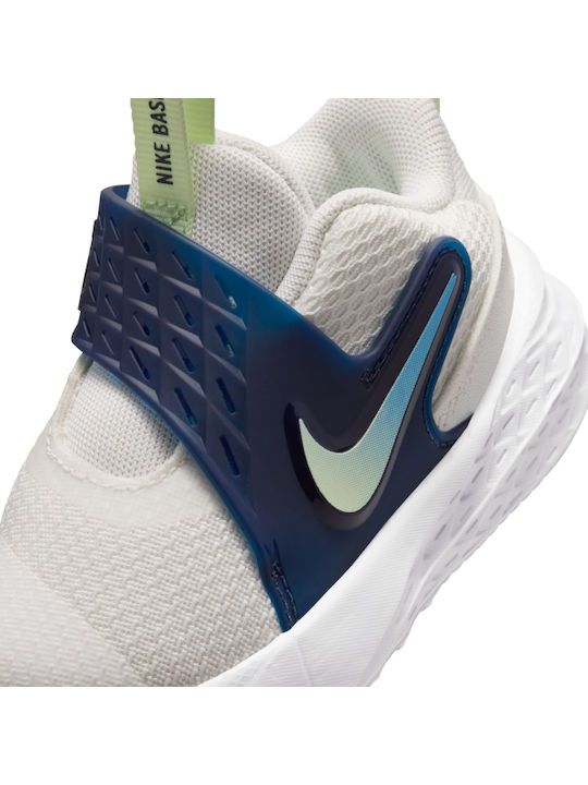 Team Hustle D 12 Kids Sports Shoes Running with Hoop & Loop Closure White