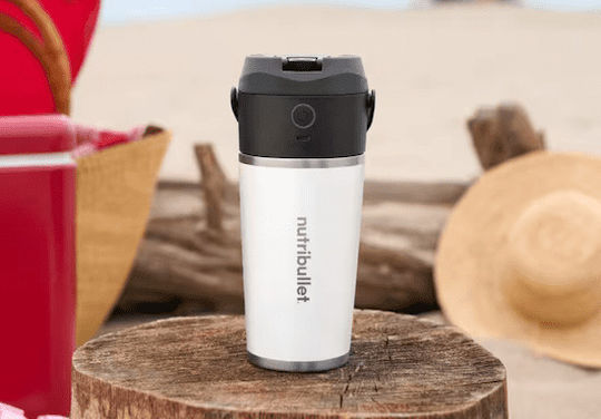 NutriBullet Flip Μπλέντερ με Ανοξείδωτη Κανάτα 590 ml 11.1V White