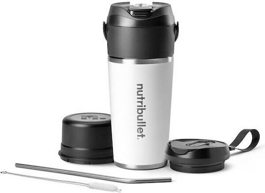 NutriBullet Flip Μπλέντερ με Ανοξείδωτη Κανάτα 590 ml 11.1V White