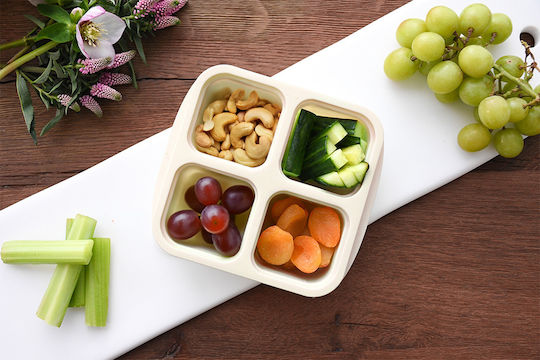Melii Lunchbox Silikon Mehrfarbig Geeignet für die Mikrowelle 4Stück