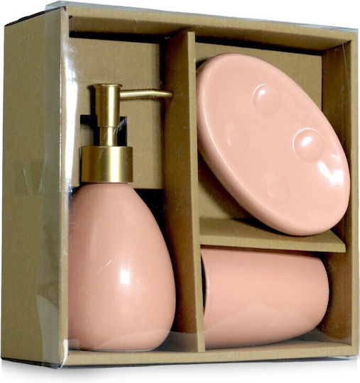 Bathroom Accessory Set 3 Pieces Ceramic Accessories B4028a-s3b