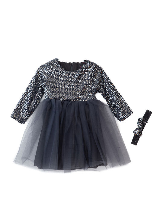 Girls Dress Long Sleeve Tulle Set with Accessories Red