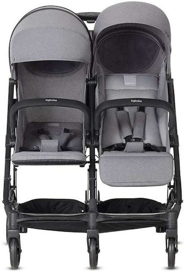 Inglesina Twin Sketch Καρότσι για Δίδυμα Kατάλληλο για Nεογέννητο Γκρι 12.5kg