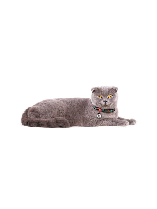 WauDog Hundehalsband-Katze Smart Id Toothed Monsters Kunststoff Fastex XSklein 10mm 20-30cm