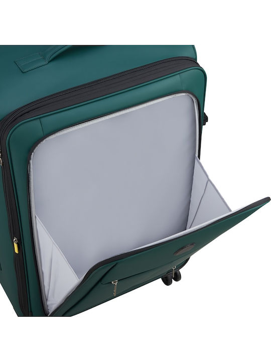 Delsey Dita Große Stoffkoffer Grün mit 4 Rädern Höhe 79cm