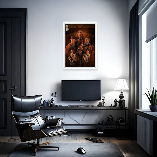Gaming Poster Last Us Part Ii Gm2372 21cm X 30cm Κορνίζα Φυσικό Ξύλου Μπεζ