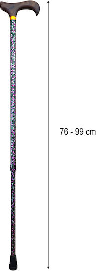 Baston Din Aluminiu Cu Înălțime Reglabilă Model Floral Garcia 423