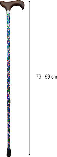 Baston Din Aluminiu Cu Înălțime Reglabilă Model Floral Garcia 403