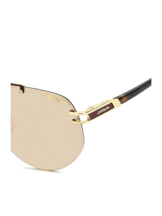 Carrera Men's Sunglasses with Gold Metallic Frame and Grey Lens 1087/S 06J/II
