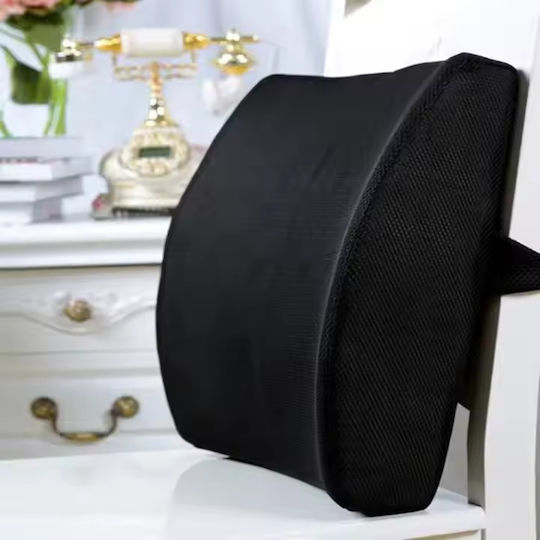 Медицинска Възглавница За Гръб Memory Foam 36x34x11.5cm Черна
