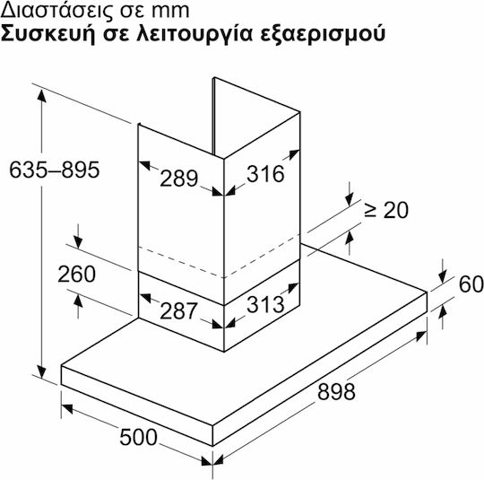 Bosch Independentă Hotă 90cm Negru