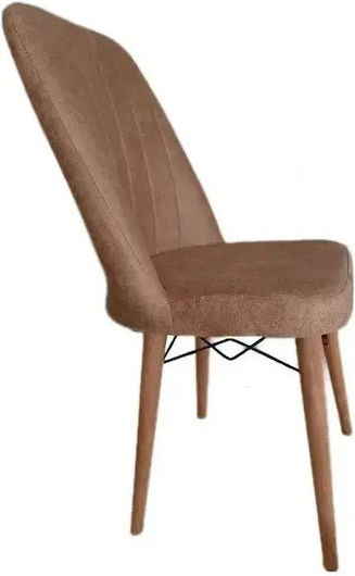 Walnut Chair Wooden Legs Set 6 Pieces Brown 45x42x50cm