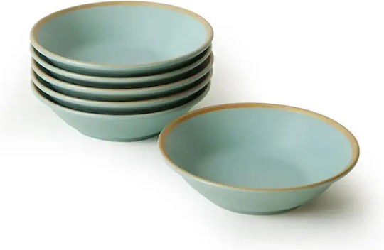 Mat Open Green Serving Plate with Gold Detail 18x18 Cm
