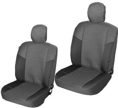 Car Seat Covers Dedicated Dacia Duster I 2010 Textile Material Smartic 11 Pieces Black Grey