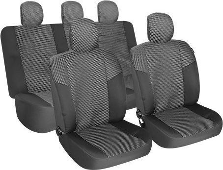 Smartic Car Seat Covers Dedicated Dacia Duster I Split Bench Textile Material 11 Pieces Black Grey