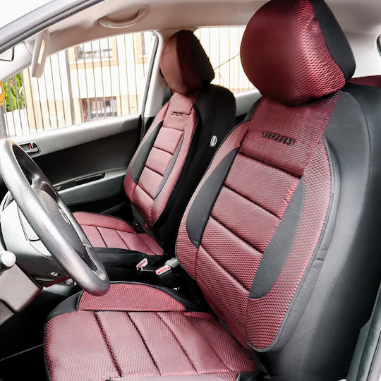 Premium Universal Car Seat Covers Red Black Carguard