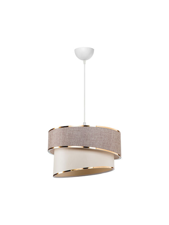 Pakketo Loopy Pendant Light Beige with Socket E27 30x63cm