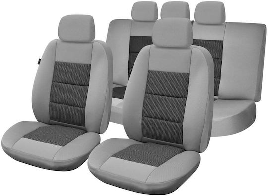 Set Universal Premium Lux Huse Scaune Auto Spumă Moale Compatibile Cu Airbaguri Fermuare Echipate Bancă Spate Pliabilă 11 Piese Ergonomice Buzunar Încorporat 3 Straturi