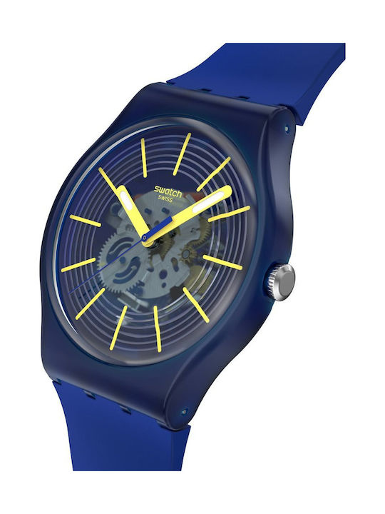 Swatch Bioceramic Ρολόι Μπαταρίας με Καουτσούκ Λουράκι