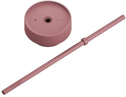 Fellow Carter Handled Tumbler Thermos Stainless Steel / Plastic BPA Free 473ml Pastel Pink with Straw and Handle
