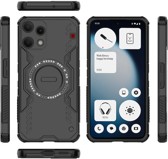 Techsuit Umschlag Rückseite Kunststoff Schwarz (Nichts Phone (3a) Lite)