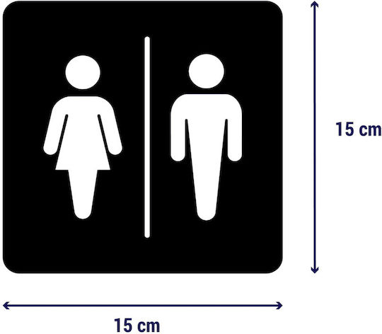 Τετράγωνες Πινακίδες Wc Minimal Ανοξειδωτο-ατσαλι-inox Wc-ανδρών