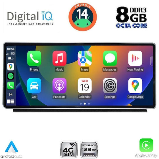 Digital IQ Ηχοσύστημα Αυτοκινήτου για Audi Q2 / A3 2017-2023 (Bluetooth/USB/AUX/WiFi/GPS/Apple-Carplay/Android-Auto) με Οθόνη Αφής 12.3"