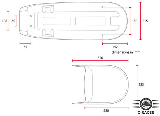 C-Racer Седалка за мотоциклет 578638