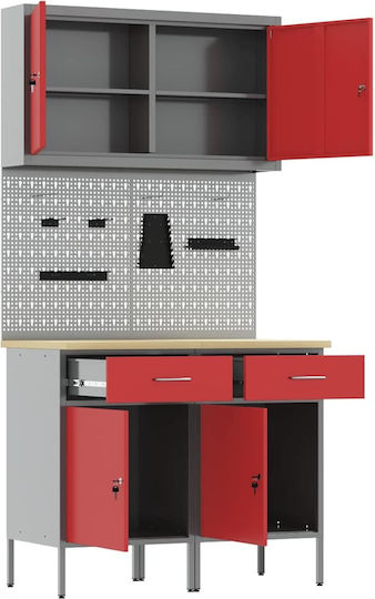 vidaXL Πάγκος Εργασίας 100x55x200cm 5τμχ 3321417