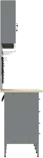 vidaXL Bench, work table, Worktable, Workbench 150x55x200cm