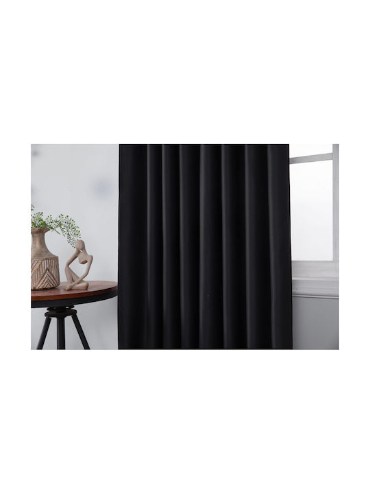 Mc Decor Blackout Curtain with Black Grommets 140x265cm