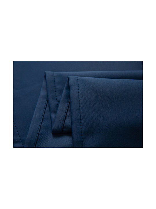 Mc Decor Blackout Curtain with Blue Grommets 140x265cm