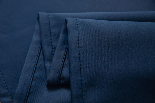 Mc Decor Blackout Curtain with Blue Grommets 140x265cm
