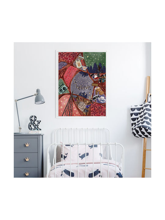 Плакат Stranger Things I Believe Mv309 21см X 30см Бяла Рамка Pvc