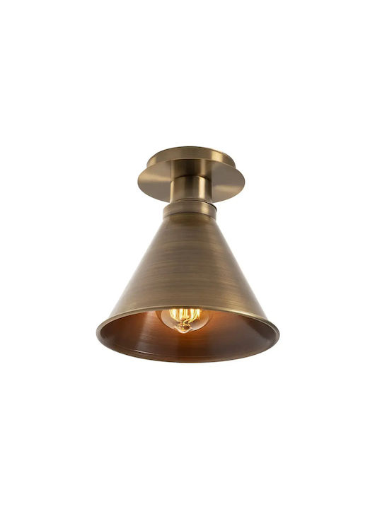Single-Light Cone Ceiling Light Fixture Antique 20x24cm