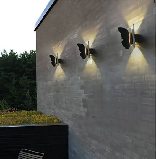 Μοντέρνα Απλίκ Πεταλούδα Led Ip65 Μαύρη Γόβδη Ημέρας 14×16cm Μοντέρνα Απλίκ Πεταλούδα Led Ip65 Μαύρη Γόβδη Ημέρας 14×16cm