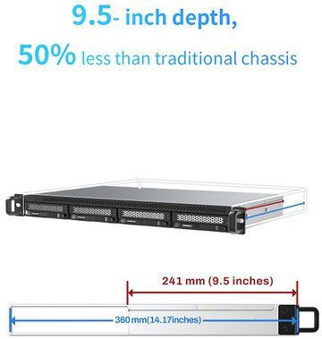 TerraMaster NAS-Gestell mit 4 Festplattenschächten für HDD/SSD